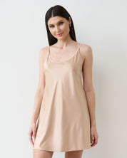 Satin Chemise spaghetti strap S03198 gold