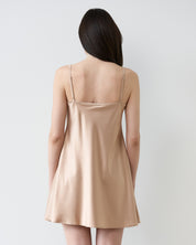 Satin Chemise spaghetti strap S03198 gold