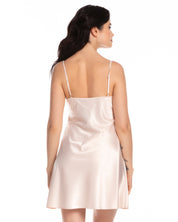 Satin Chemise spaghetti strap S03198 pink