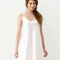 Satin Chemise spaghetti strap S03198 white