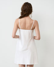 Satin Chemise spaghetti strap S03198 white