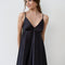 Satin chemise Babydoll S03199 black