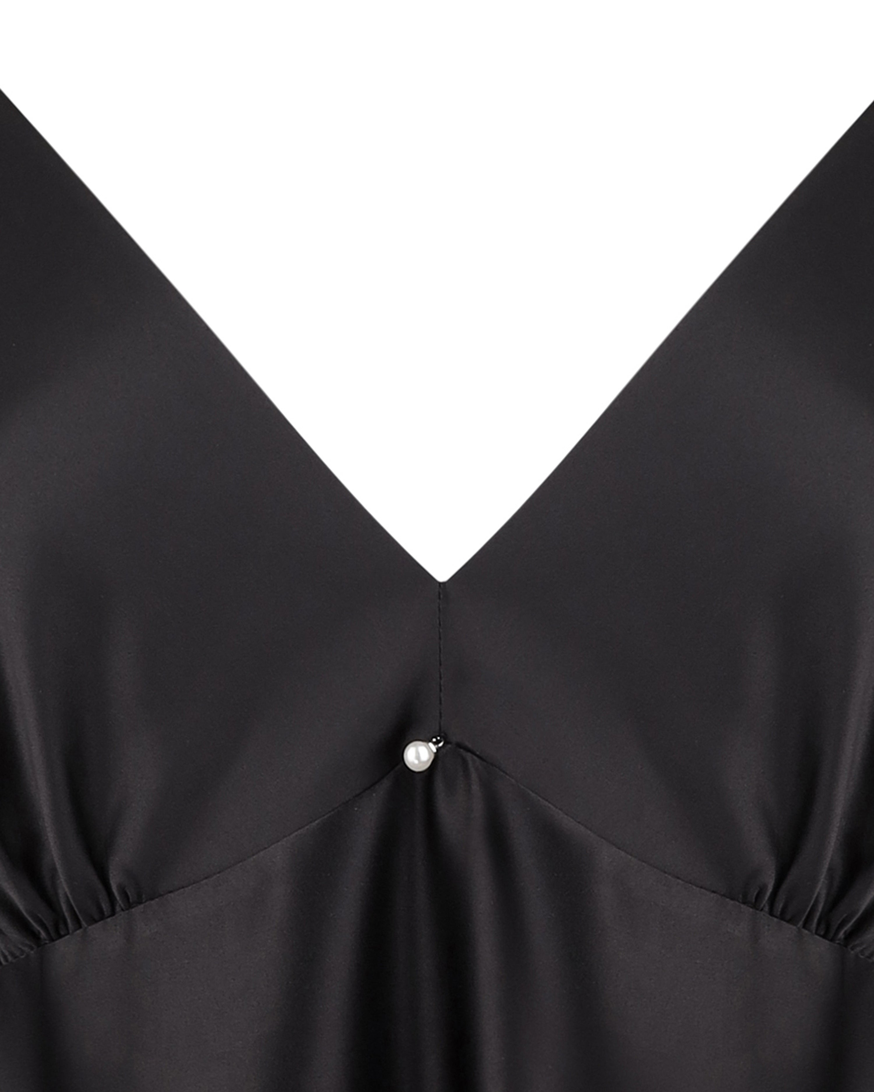 Satin chemise Babydoll S03199 black