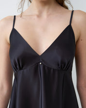 Satin chemise Babydoll S03199 black