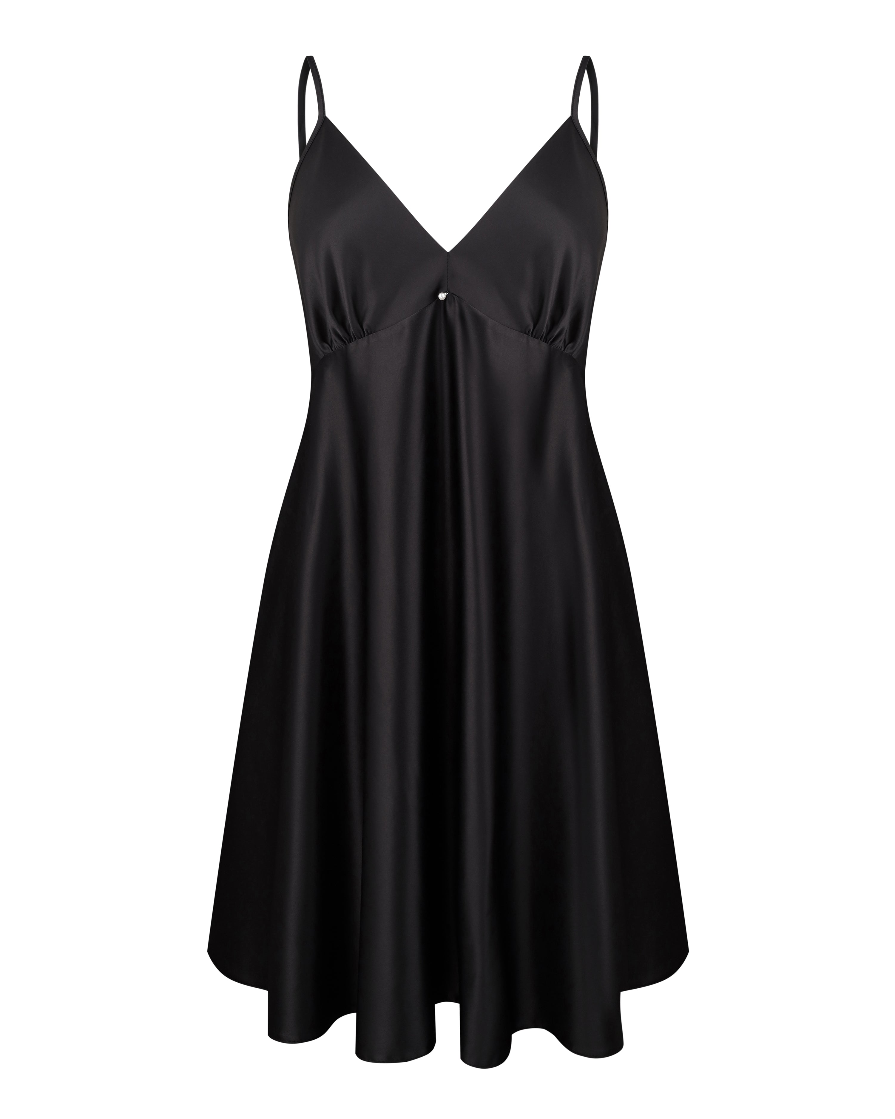 Satin chemise Babydoll S03199 black
