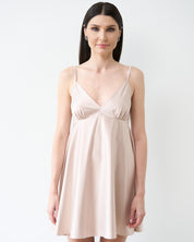 Satin chemise Babydoll S03199 blush