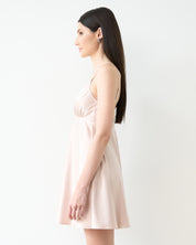 Satin chemise Babydoll S03199 blush