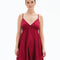 Satin chemise Babydoll S03199 burgundy
