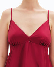 Satin chemise Babydoll S03199 burgundy