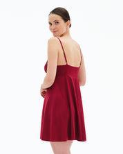 Satin chemise Babydoll S03199 burgundy