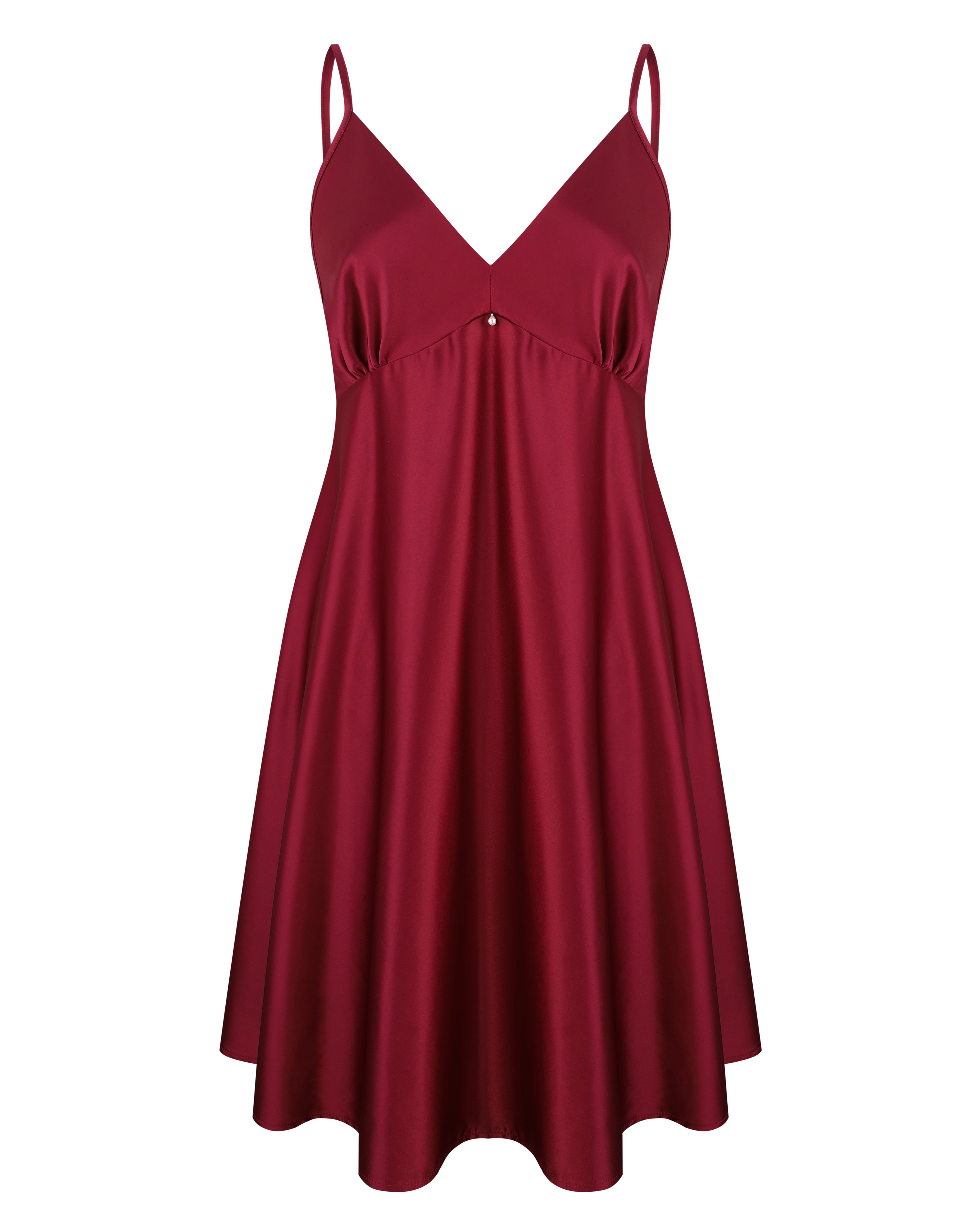 Satin chemise Babydoll S03199 burgundy