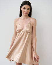 Satin chemise Babydoll S03199 gold