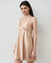Satin chemise Babydoll S03199 gold