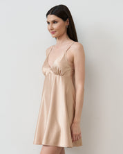Satin chemise Babydoll S03199 gold