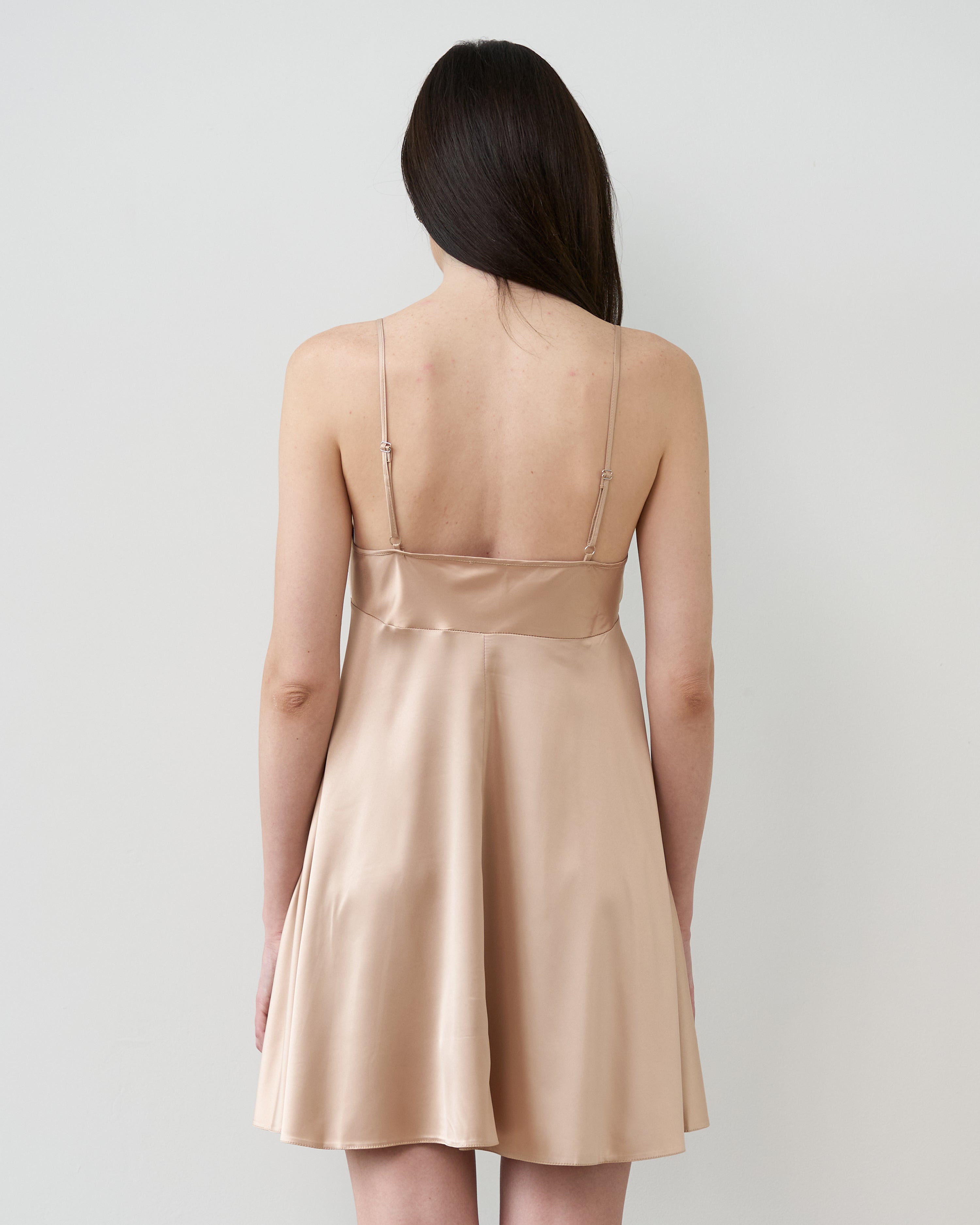 Satin chemise Babydoll S03199 gold