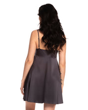 Satin chemise Babydoll S03199 grey