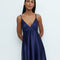Satin chemise Babydoll S03199 navy