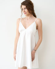 Satin chemise Babydoll S03199 white