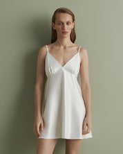 Satin chemise Babydoll S03199 white