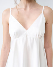 Satin chemise Babydoll S03199 white