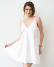 Satin chemise Babydoll S03199 white