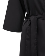 Satin 3/4 sleeve Robe S03200 black