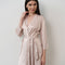 Satin 3/4 sleeve Robe S03200 blush