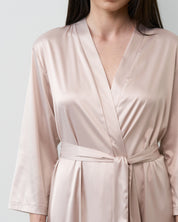 Satin 3/4 sleeve Robe S03200 blush