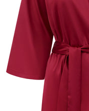 Satin 3/4 sleeve Robe S03200 burgundy