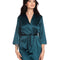 Satin 3/4 sleeve Robe S03200 emerald