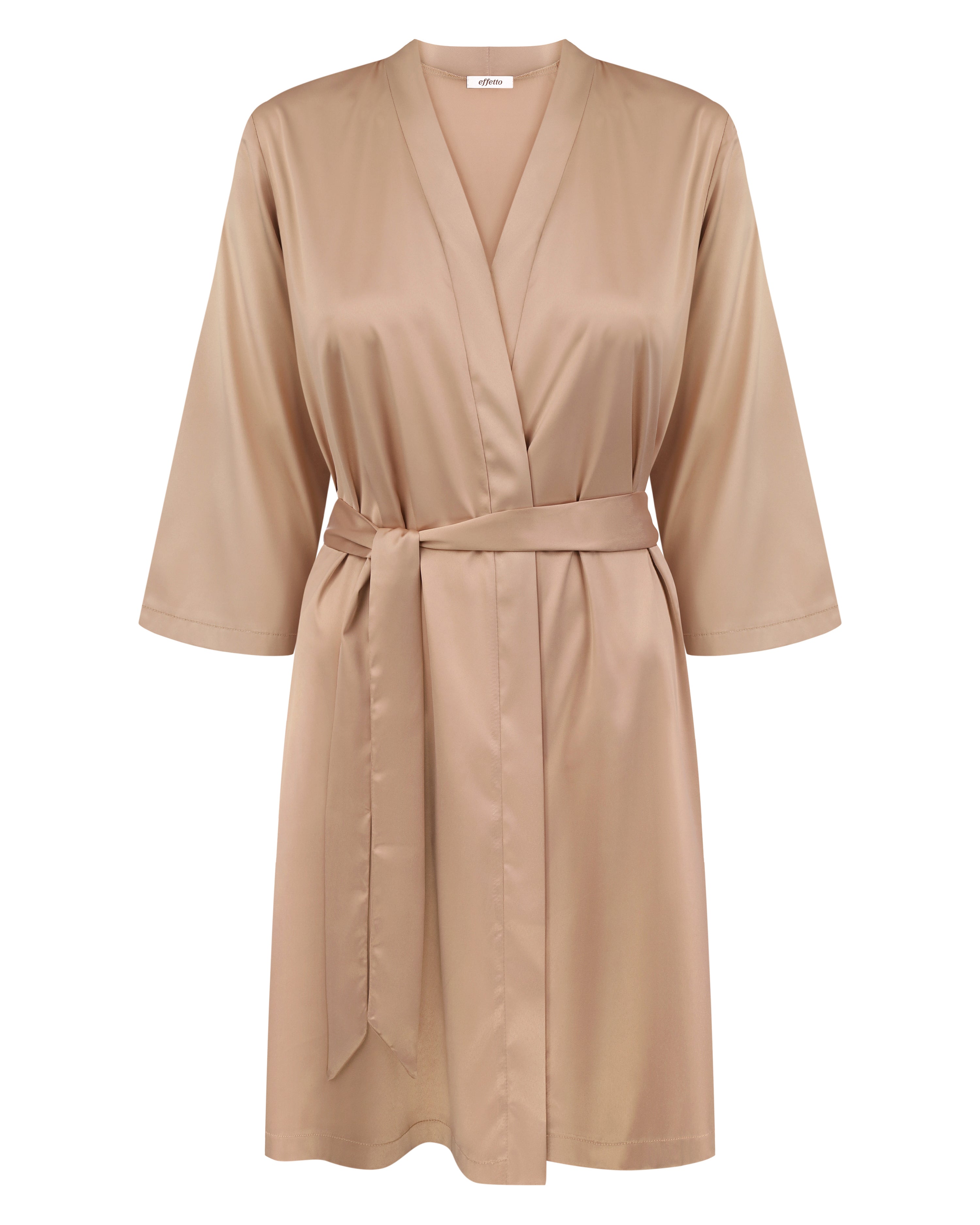 Satin 3/4 sleeve Robe S03200 gold