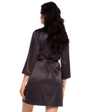 Satin 3/4 sleeve Robe S03200 grey