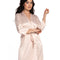 Satin 3/4 sleeve Robe S03200 pink