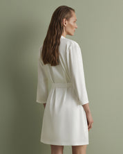 Satin 3/4 sleeve Robe S03200 white