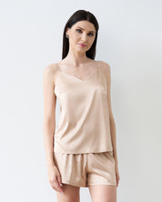 Satin cami shorts Set S03400 gold