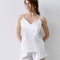 Satin cami shorts Set S03400 white