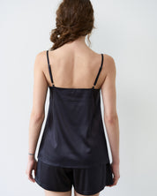 Satin cami shorts Set S03400 black
