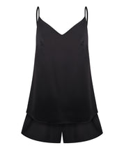 Satin cami shorts Set S03400 black