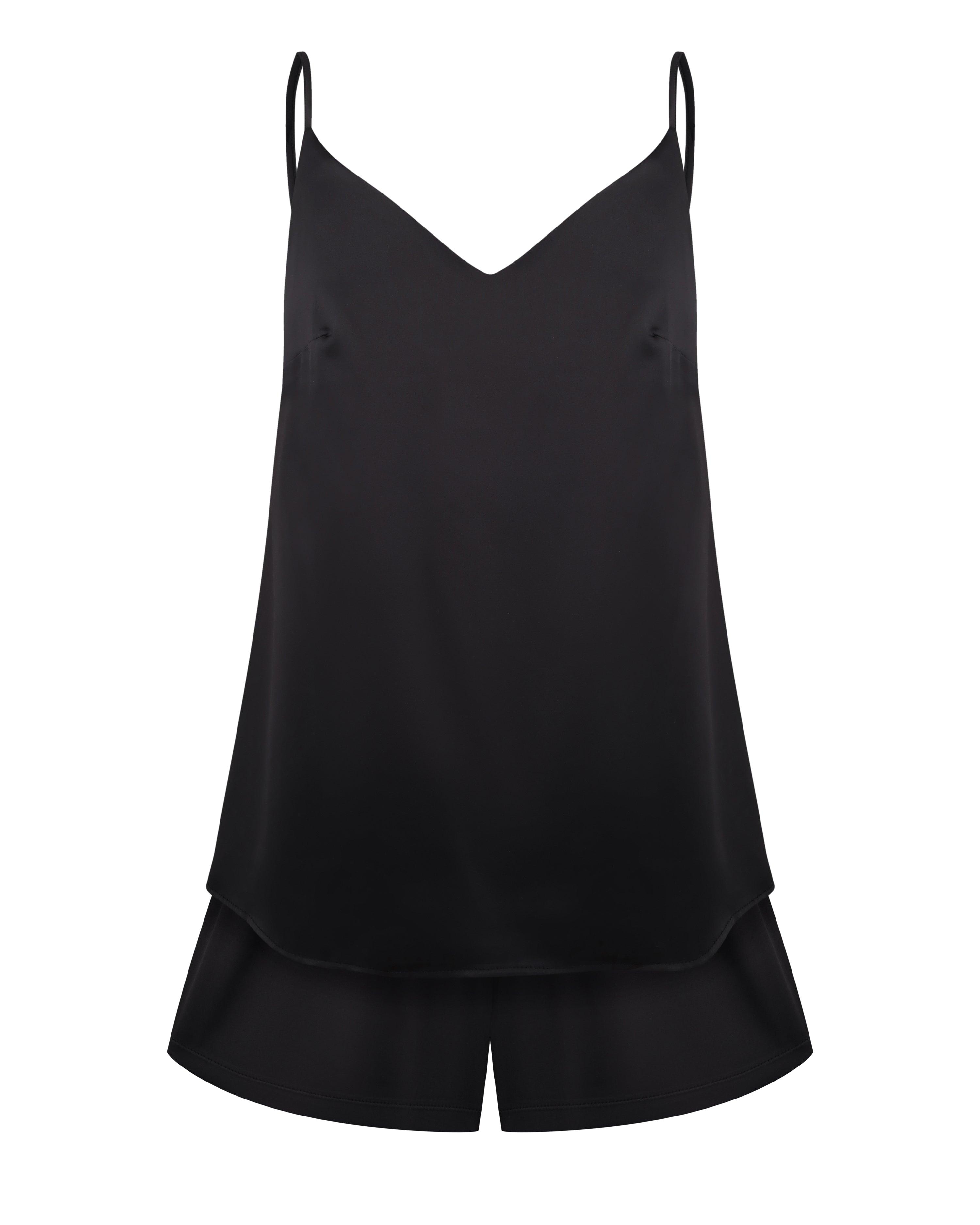 Satin cami shorts Set S03400 black