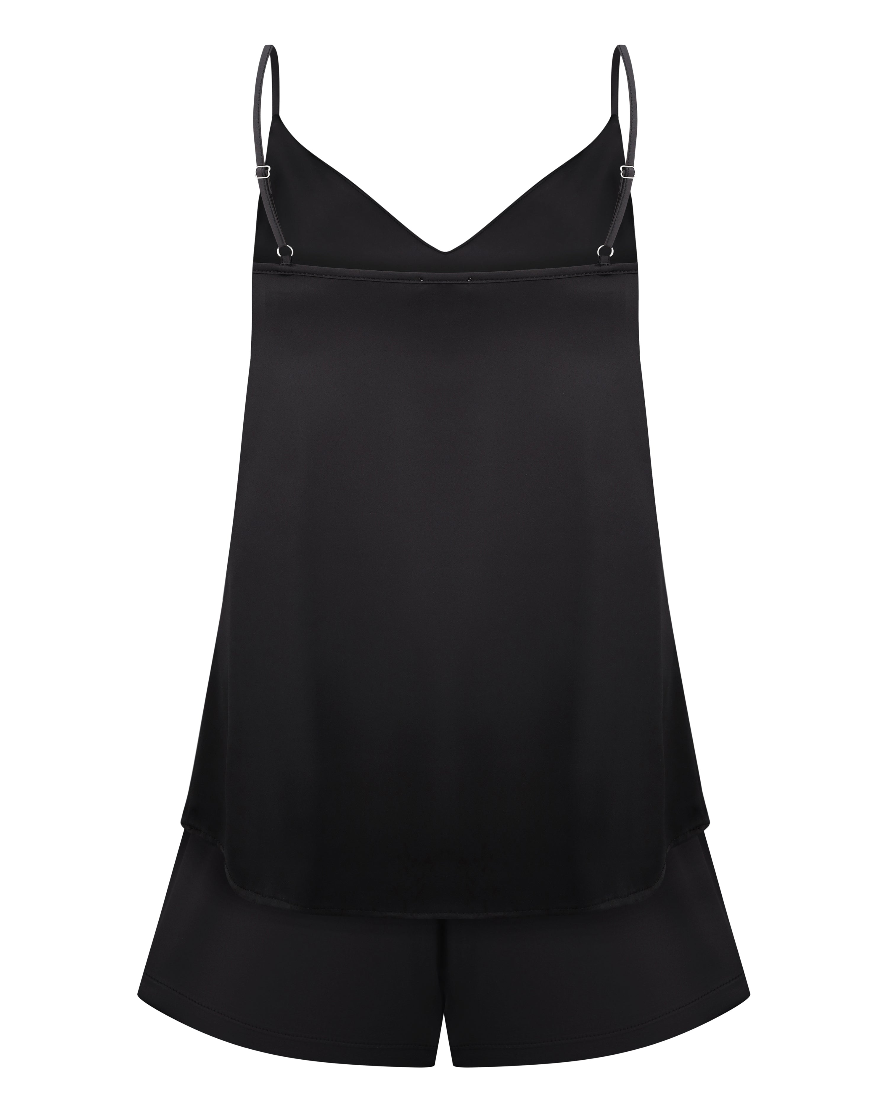 Satin cami shorts Set S03400 black