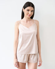 Satin cami shorts Set S03400 blush