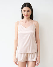 Satin cami shorts Set S03400 blush