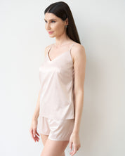 Satin cami shorts Set S03400 blush