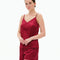 Satin cami shorts Set S03400 burgundy