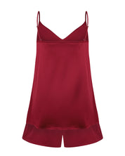 Satin cami shorts Set S03400 burgundy