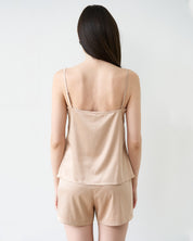 Satin cami shorts Set S03400 gold