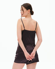 Satin cami shorts Set S03400 grey