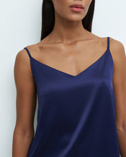 Satin cami shorts Set S03400 navy