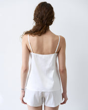 Satin cami shorts Set S03400 white