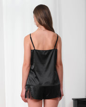 Satin cami shorts Set S03405 black